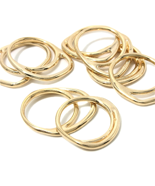 Demi-Luxe BEAMS(デミルクス ビームス)の「IOSSELLIANI / 8連リング "gold"(リング・レディース・その他1・12号/14号)」の2枚目の写真