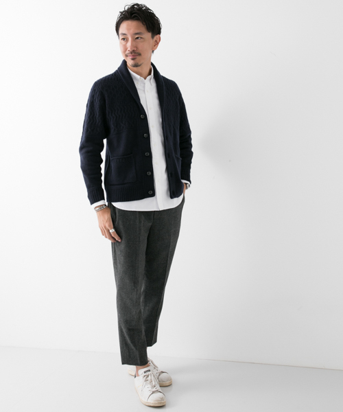 URBAN RESEARCH ROSSO(アーバンリサーチロッソ)の「ハミルトンラムズウールジャガードカーディガン(カーディガン/ボレロ・メンズ・グレー/ネイビー/キャメル/チャコールグレー・SMALL/MEDIUM/LARGE/X-LARGE)」の19枚目の写真