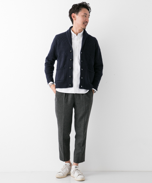 URBAN RESEARCH ROSSO(アーバンリサーチロッソ)の「ハミルトンラムズウールジャガードカーディガン(カーディガン/ボレロ・メンズ・グレー/ネイビー/キャメル/チャコールグレー・SMALL/MEDIUM/LARGE/X-LARGE)」の10枚目の写真