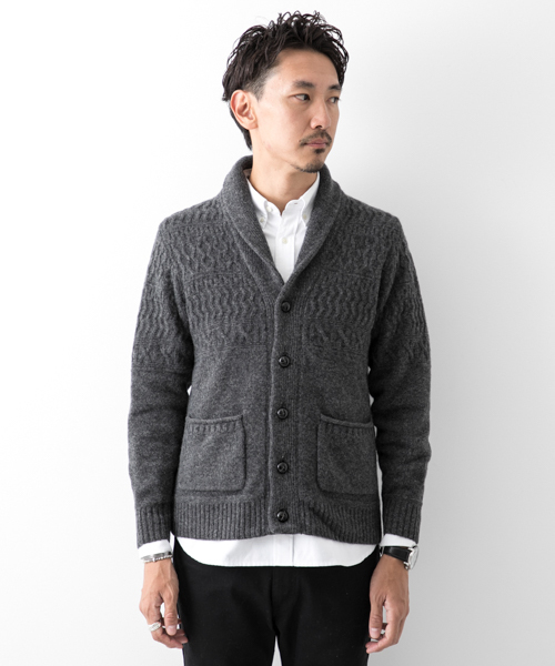 URBAN RESEARCH ROSSO(アーバンリサーチロッソ)の「ハミルトンラムズウールジャガードカーディガン(カーディガン/ボレロ・メンズ・グレー/ネイビー/キャメル/チャコールグレー・SMALL/MEDIUM/LARGE/X-LARGE)」の20枚目の写真