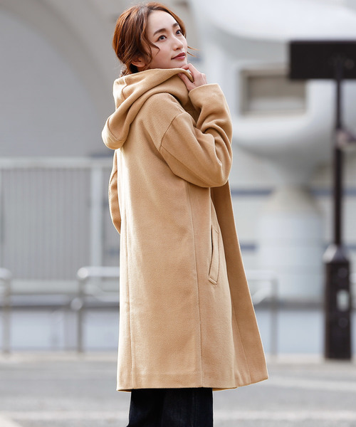 Luz Llena(ラズレナ)の「カルゼフード付きロングコート(その他アウター・レディース・ブラック/グレー/キャメル・MEDIUM/LARGE)」の21枚目の写真