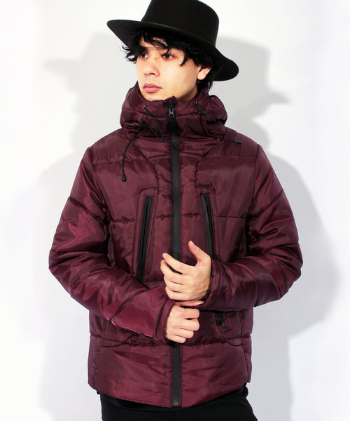 ８(eight)（エイト）の「中綿 ジャケット ナイロン ブルゾン アウトドア（ダウンジャケット/コート・メンズ・ブラック/ベージュ/カーキ/ワイン・MEDIUM/LARGE/X-LARGE）」の4枚目の写真