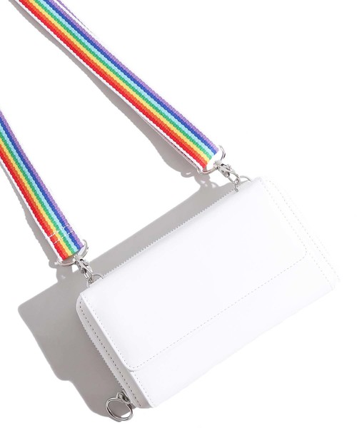 WEGO（ウィゴー）の「WEGO/柄テープウォレットショルダーバッグ（ショルダーバッグ・レディース・ホワイト/シルバー/ブラック・FREE）」の2枚目の写真