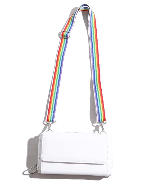 WEGO（ウィゴー）の「WEGO/柄テープウォレットショルダーバッグ（ショルダーバッグ・レディース・ホワイト/シルバー/ブラック・FREE）」の8枚目の写真