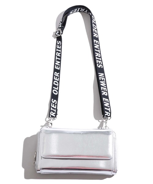 WEGO（ウィゴー）の「WEGO/柄テープウォレットショルダーバッグ（ショルダーバッグ・レディース・ホワイト/シルバー/ブラック・FREE）」の10枚目の写真