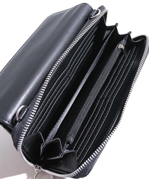 WEGO（ウィゴー）の「WEGO/柄テープウォレットショルダーバッグ（ショルダーバッグ・レディース・ホワイト/シルバー/ブラック・FREE）」の6枚目の写真