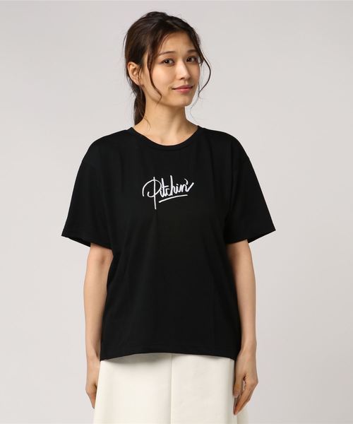 Willful by lipstar（ウィルフル バイ リップスター）の「【Willful by lipstar】PITCHIN-ロゴTシャツ（Tシャツ/カットソー・レディース・ブラック/オフホワイト/ベージュ・M）」の7枚目の写真