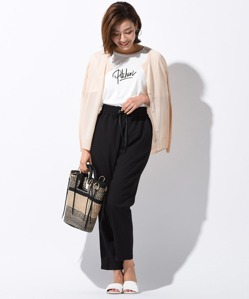 Willful by lipstar（ウィルフル バイ リップスター）の「【Willful by lipstar】PITCHIN-ロゴTシャツ（Tシャツ/カットソー・レディース・ブラック/オフホワイト/ベージュ・M）」の5枚目の写真