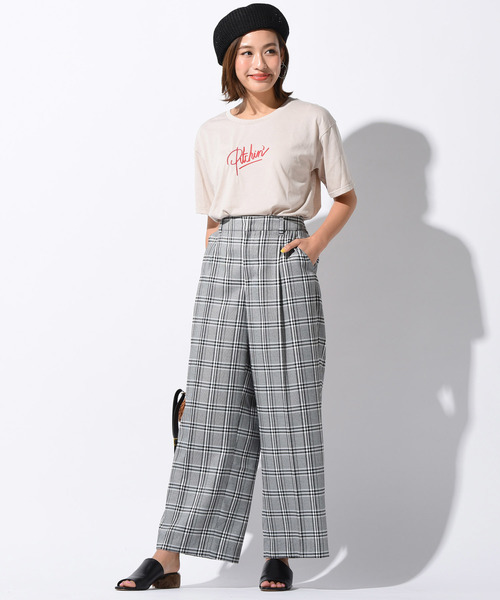 Willful by lipstar（ウィルフル バイ リップスター）の「【Willful by lipstar】PITCHIN-ロゴTシャツ（Tシャツ/カットソー・レディース・ブラック/オフホワイト/ベージュ・M）」の6枚目の写真