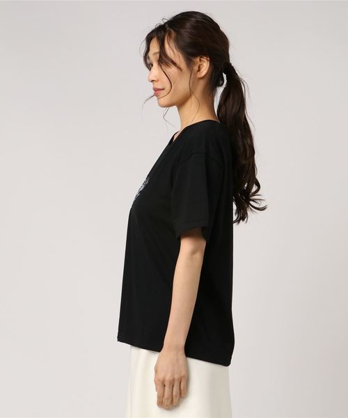 Willful by lipstar（ウィルフル バイ リップスター）の「【Willful by lipstar】PITCHIN-ロゴTシャツ（Tシャツ/カットソー・レディース・ブラック/オフホワイト/ベージュ・M）」の9枚目の写真