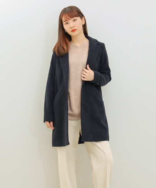 Social GIRL(ソーシャルガール)の「スタンダードベーシックカラーチェスターコート(チェスターコート)」|チャコール