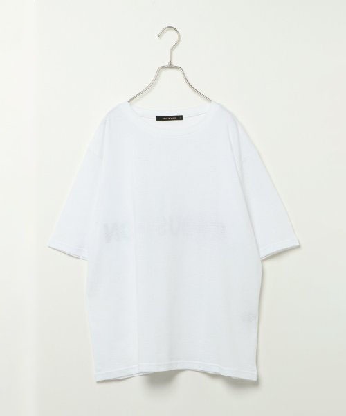 VENCEEXCHANGE（ヴァンスエクスチェンジ）の「ロゴ5分袖メッシュTシャツ（Tシャツ/カットソー・メンズ・ホワイト/ブラック・M/L）」の9枚目の写真