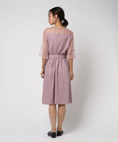 TRUDEA（トルディア）の「ビスチェ風チュールレースワンピース/ 結婚式・成人式・謝恩会ワンピース・パーティードレス（ドレス・レディース・ライトグレー/ブラック/ピンク/ブルー/ネイビー・MEDIUM/LARGE/X-LARGE）」の7枚目の写真