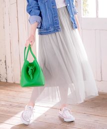 KOBE LETTUCE | ウエストゴムマキシ丈ロングチュールフレアスカート(スカート)