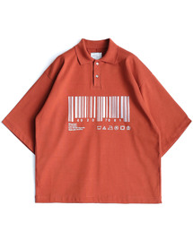 SHAREEF | "BARCODE" BIG POLO SHIRTS(ポロシャツ)