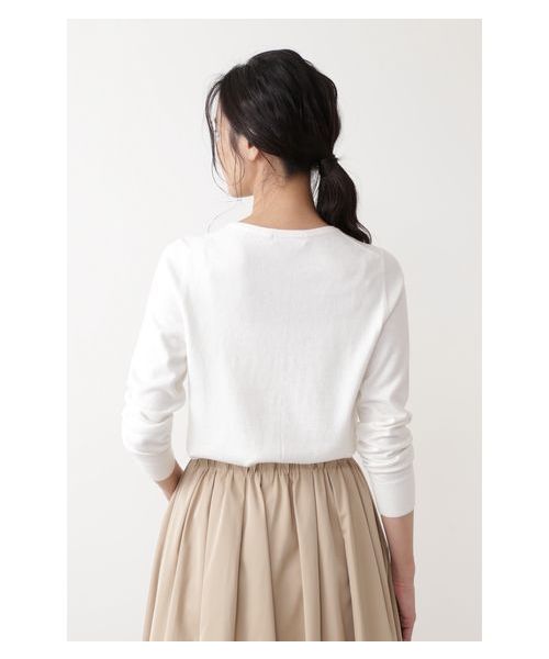 NATURAL BEAUTY BASIC（ナチュラルビューティーベーシック）の「【with 3月号掲載】コットンポリエステルベーシックカーディガン（カーディガン/ボレロ・レディース・ネイビー/オフホワイト/イエロー/グリーン・MEDIUM）」の20枚目の写真