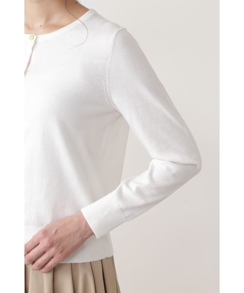 NATURAL BEAUTY BASIC（ナチュラルビューティーベーシック）の「【with 3月号掲載】コットンポリエステルベーシックカーディガン（カーディガン/ボレロ・レディース・ネイビー/オフホワイト/イエロー/グリーン・MEDIUM）」の14枚目の写真