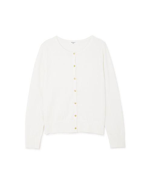 NATURAL BEAUTY BASIC（ナチュラルビューティーベーシック）の「【with 3月号掲載】コットンポリエステルベーシックカーディガン（カーディガン/ボレロ・レディース・ネイビー/オフホワイト/イエロー/グリーン・MEDIUM）」の8枚目の写真