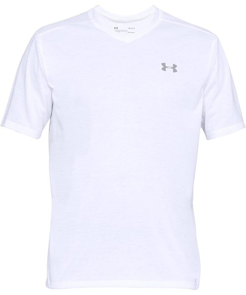 UNDER ARMOUR（アンダーアーマー）の「メンズトレーニングTシャツ / スレッドボーン ショートスリーブVネック（Tシャツ/カットソー・メンズ・ホワイト/ブラック/ネイビー・SM/MD/XL/3XL/LG）」の4枚目の写真