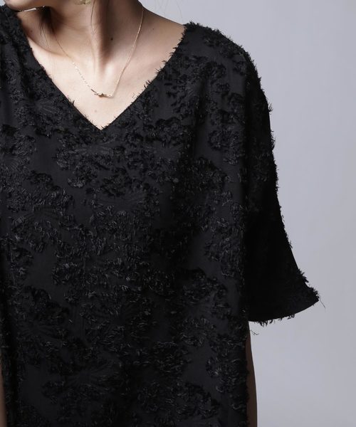 antiqua（アンティカ）の「ドルマントップス（Tシャツ/カットソー・レディース・ブラック/オフホワイト・FREE）」の5枚目の写真