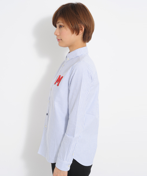 MILKFED.（ミルクフェド）の「PATCHED BD SHIRT（シャツ/ブラウス・レディース・ピンク/ライトパープル/ブルー・SMALL/MEDIUM）」の8枚目の写真