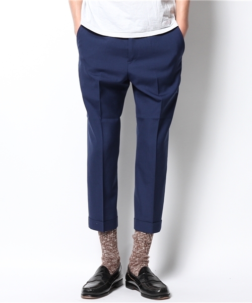 And A（アンドエー）の「WOOLトロSLIMアンクルSLACKS（スラックス・メンズ・グレー/グリーン/ネイビー・42/44）」の3枚目の写真