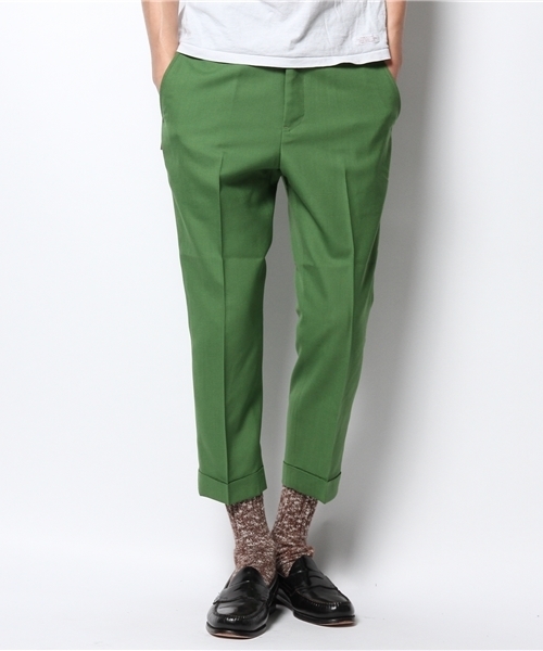 And A（アンドエー）の「WOOLトロSLIMアンクルSLACKS（スラックス・メンズ・グレー/グリーン/ネイビー・42/44）」の2枚目の写真
