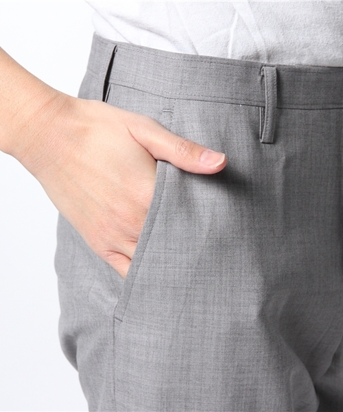 And A（アンドエー）の「WOOLトロSLIMアンクルSLACKS（スラックス・メンズ・グレー/グリーン/ネイビー・42/44）」の8枚目の写真
