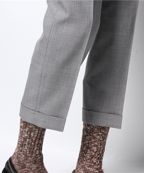 And A（アンドエー）の「WOOLトロSLIMアンクルSLACKS（スラックス・メンズ・グレー/グリーン/ネイビー・42/44）」の9枚目の写真
