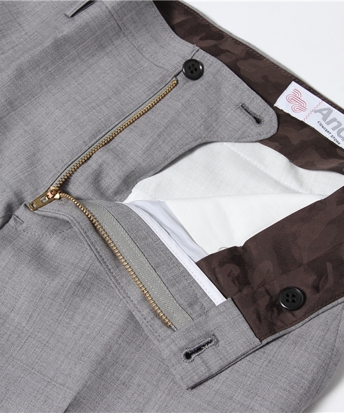 And A（アンドエー）の「WOOLトロSLIMアンクルSLACKS（スラックス・メンズ・グレー/グリーン/ネイビー・42/44）」の10枚目の写真