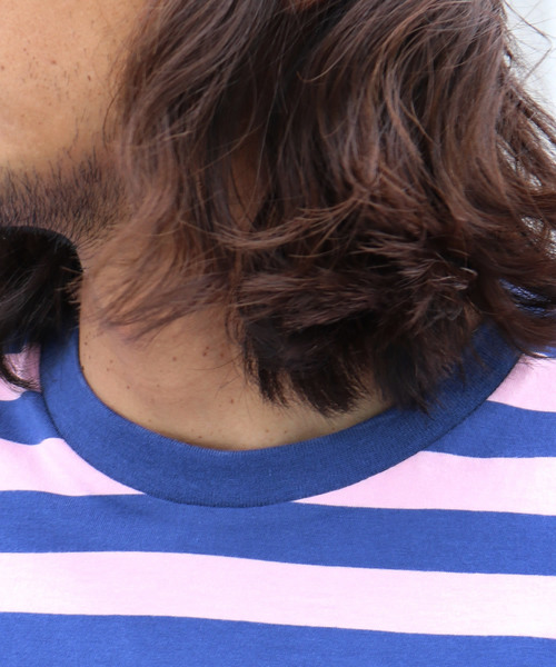 POLO RALPH LAUREN（ポロ ラルフ ローレン）の「POLO Ralph Lauren/ポロラルフローレン Classic Fit Striped Pocket Tee ボーダーTシャツ（Tシャツ/カットソー・メンズ・ホワイト/ブルー/ピンク・L/M/S）」の7枚目の写真