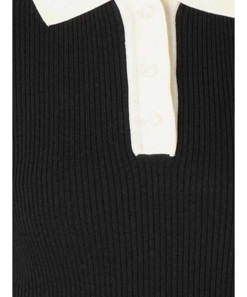 jouetie（ジュエティ）の「バイカラーニットポロ（ポロシャツ・レディース・ブラック/ピンク/パープル/その他1・MEDIUM）」の11枚目の写真