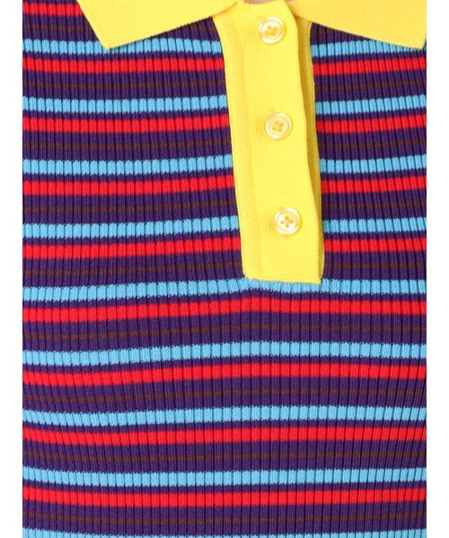 jouetie（ジュエティ）の「バイカラーニットポロ（ポロシャツ・レディース・ブラック/ピンク/パープル/その他1・MEDIUM）」の8枚目の写真