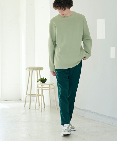 モノマート】テーパード カジュアル ストレッチ パンツ L モノマート】テーパード カジュアル ストレッチ パンツ L