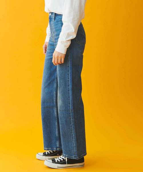 Calvin Klein Jeans（カルヴァンクラインジーンズ）の「アーカイブ アイコンズ ワイド パンツ レッグ アンクル ジーンズ（デニムパンツ・レディース・インディゴブルー・25/26/24/27/28）」の4枚目の写真