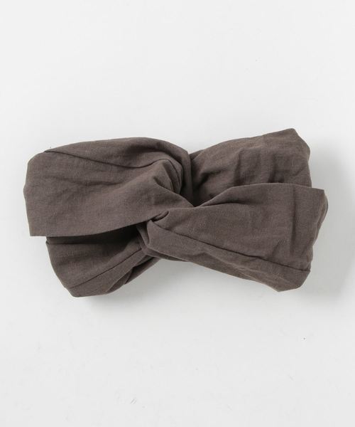 Three Four Time(スリーフォータイム)の「クロスボリュームターバン(ヘアバンド・レディース・ブラック/グレー/パープル/マスタード/ベージュ・FREE)」の9枚目の写真