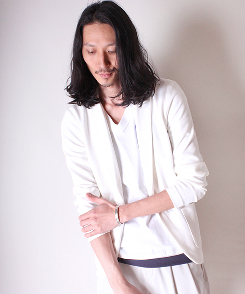 Lui's(ルイス)の「Lui's クールMAXリネン7分ジャケット(カーディガン/ボレロ・メンズ・ブルー/ブラック/ホワイト/グレー・MEDIUM/SMALL/LARGE)」の1枚目の写真