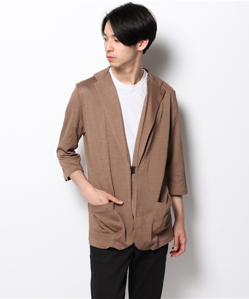 Lui's(ルイス)の「Lui's クールMAXリネン7分ジャケット(カーディガン/ボレロ・メンズ・ブルー/ブラック/ホワイト/グレー・MEDIUM/SMALL/LARGE)」の3枚目の写真