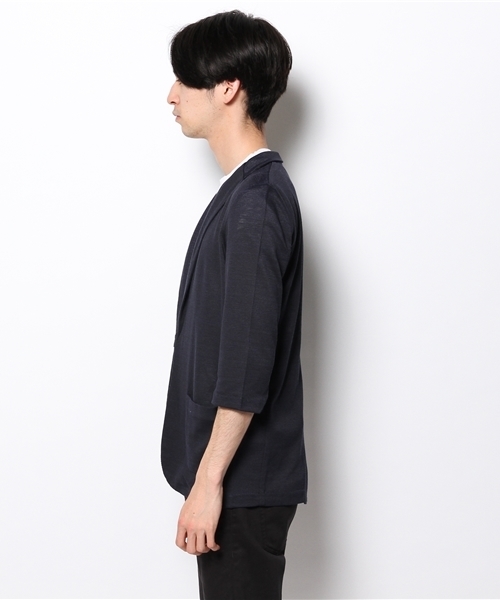 Lui's(ルイス)の「Lui's クールMAXリネン7分ジャケット(カーディガン/ボレロ・メンズ・ブルー/ブラック/ホワイト/グレー・MEDIUM/SMALL/LARGE)」の6枚目の写真