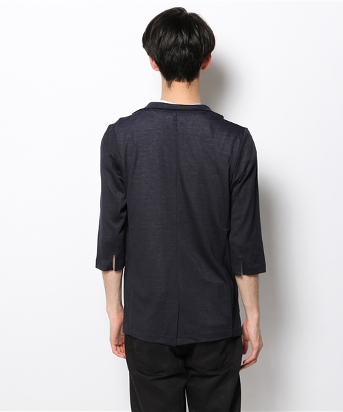 Lui's(ルイス)の「Lui's クールMAXリネン7分ジャケット(カーディガン/ボレロ・メンズ・ブルー/ブラック/ホワイト/グレー・MEDIUM/SMALL/LARGE)」の7枚目の写真