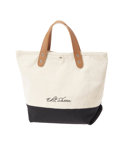 Edit Sheen(エディットシーン)の「エンブロイダリーロゴキャンバストート(トートバッグ・レディース・ブラック/その他/オフホワイト・FREE)」の4枚目の写真
