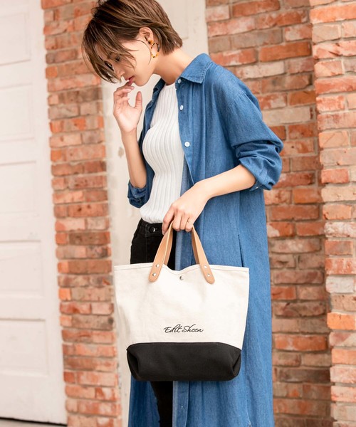 Edit Sheen(エディットシーン)の「エンブロイダリーロゴキャンバストート(トートバッグ・レディース・ブラック/その他/オフホワイト・FREE)」の15枚目の写真