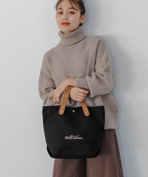 Edit Sheen(エディットシーン)の「エンブロイダリーロゴキャンバストート(トートバッグ・レディース・ブラック/その他/オフホワイト・FREE)」の22枚目の写真