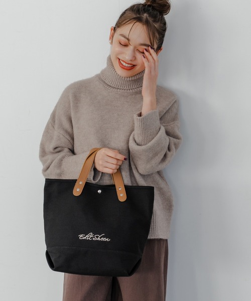 Edit Sheen(エディットシーン)の「エンブロイダリーロゴキャンバストート(トートバッグ・レディース・ブラック/その他/オフホワイト・FREE)」の10枚目の写真