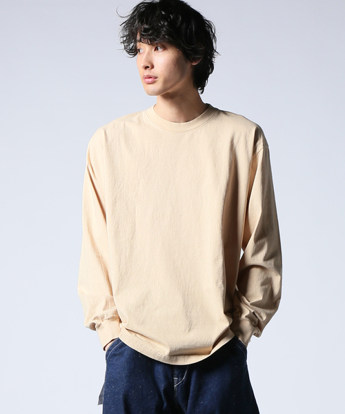 JOURNAL STANDARD(ジャーナルスタンダード)の「【LA APPAREL / ロサンゼルスアパレル】 6.5oz Long Sleeve Garment Dye(Tシャツ/カットソー・メンズ・ブラック/ベージュ/ライトイエロー/サックスブルー/サファリグリーン/ライトグレー/レッド/ホワイト・SMALL/MEDIUM/X-LARGE/LARGE)」の4枚目の写真