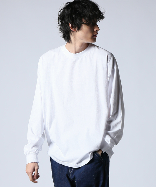 JOURNAL STANDARD(ジャーナルスタンダード)の「【LA APPAREL / ロサンゼルスアパレル】 6.5oz Long Sleeve Garment Dye(Tシャツ/カットソー・メンズ・ブラック/ベージュ/ライトイエロー/サックスブルー/サファリグリーン/ライトグレー/レッド/ホワイト・SMALL/MEDIUM/X-LARGE/LARGE)」の2枚目の写真