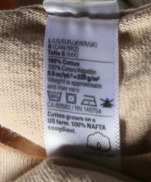 JOURNAL STANDARD(ジャーナルスタンダード)の「【LA APPAREL / ロサンゼルスアパレル】 6.5oz Long Sleeve Garment Dye(Tシャツ/カットソー・メンズ・ブラック/ベージュ/ライトイエロー/サックスブルー/サファリグリーン/ライトグレー/レッド/ホワイト・SMALL/MEDIUM/X-LARGE/LARGE)」の19枚目の写真