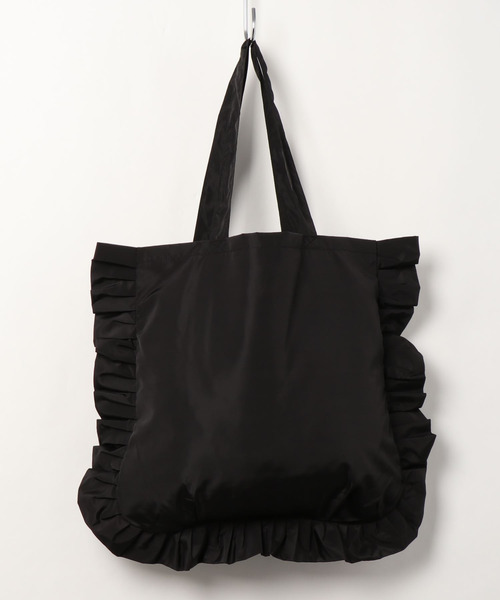 I am I in fact...（アイアムアイインファクト）の「_ナイロンフリルBAG     Ｌサイズ（トートバッグ・レディース・グレー/ブラック/アイボリー/ベージュ系その他・FREE）」の12枚目の写真