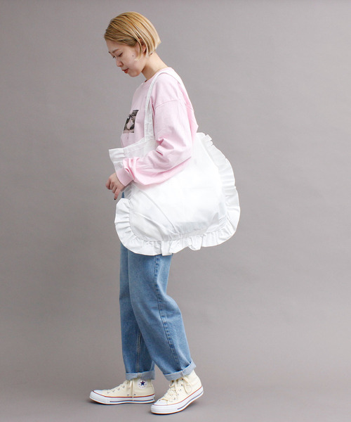 ナイロンフリルBAG Lサイズ（トートバッグ）｜I am I in fact