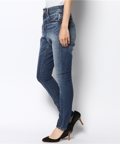 WEGO（ウィゴー）の「WEGO/スラウチスキニーパンツ（デニムパンツ・レディース・ダークインディゴブルー/ライトインディゴブルー/ネイビー・LARGE/MEDIUM）」の6枚目の写真